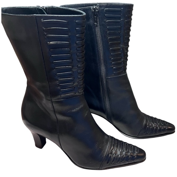 Adrian Troncoso Buenos Aires Black Leather Boots No SizeTag, Fits Like Women’s 6 - Picture 2 of 12